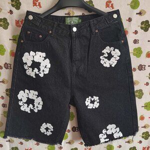 Denim Tears Cotton Wreath Jean Short Black